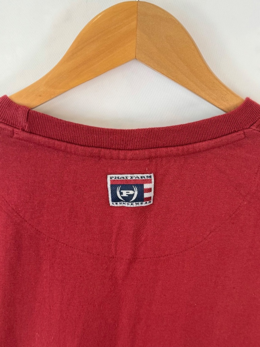 Y2K VTG Phat Farm Men's XXL Maroon Loungewear Long Sleeve T-shirt - Picture 7 of 8